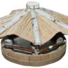 Futterhaus Aus Birkenholz Mit Strohdach, Rund 2 Futterhaus Aus Birkenholz Mit Strohdach, Rund -Haustierprodukte 070110futterhausbirkestrohdachsilo40x40x25cm