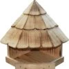 Futterhaus - Vogelhaus Als Eckhaus Mit Schindeln -Haustierprodukte 70612eck futterhausmitschindeln33x25x28cm